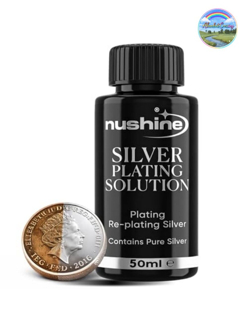 Silver Plating Solution for Brass Copper Bronze Jewelry Metal Polish 1.7oz